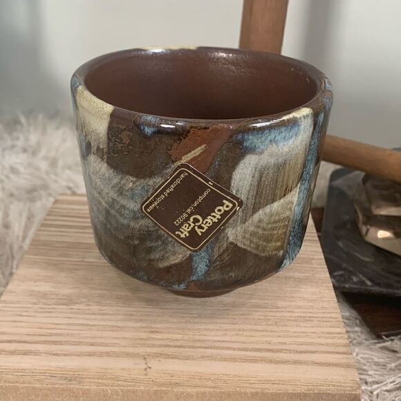 Vintage Pottery Craft Compton, Cal USA Handcrafted Stoneware Small Planter - Picture 1 of 16